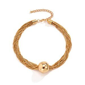 Anthro Bold Gold Bead Choker